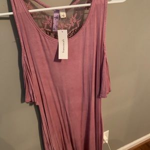 Size small mauve pink open shoulder dress